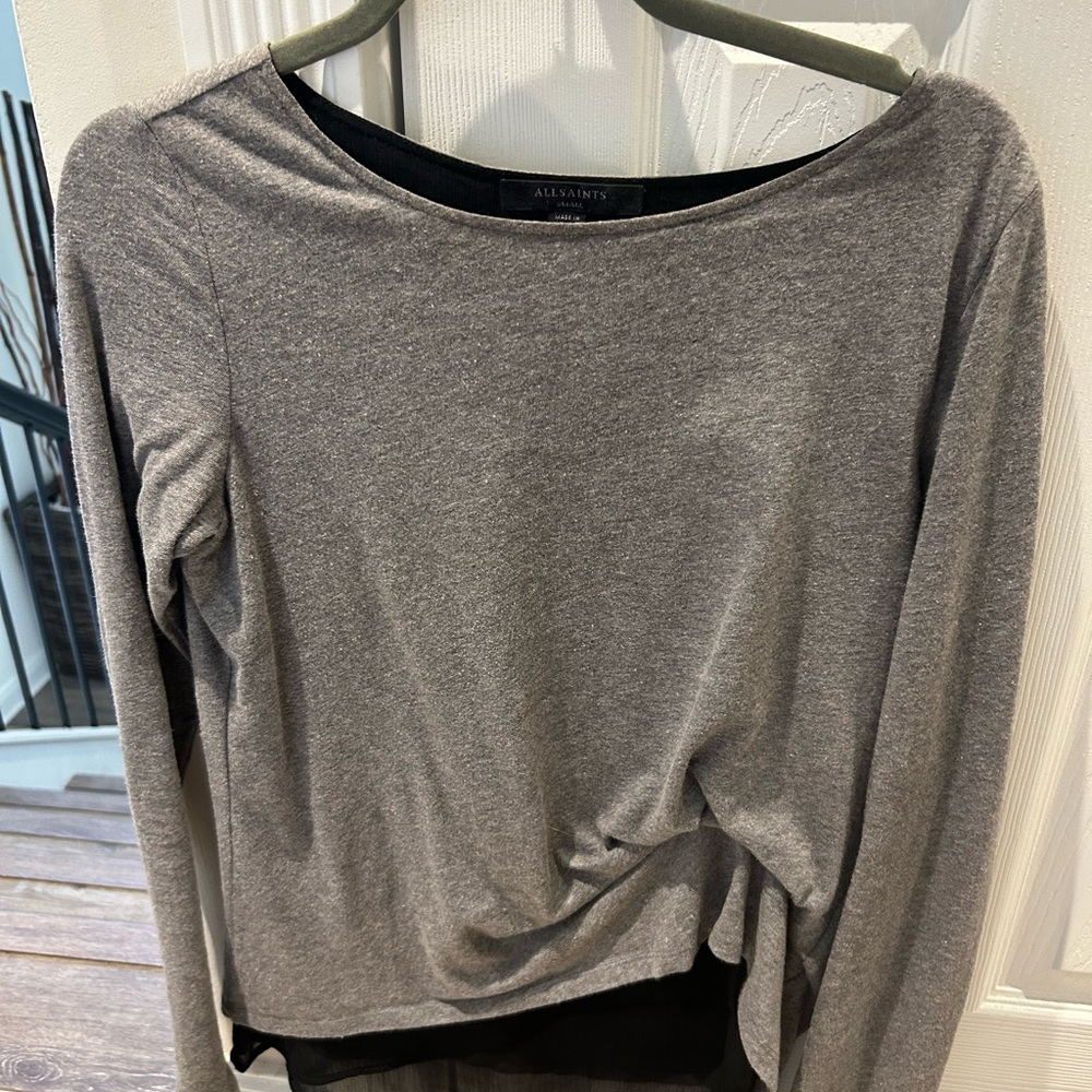 All Saints Gray Women's Top